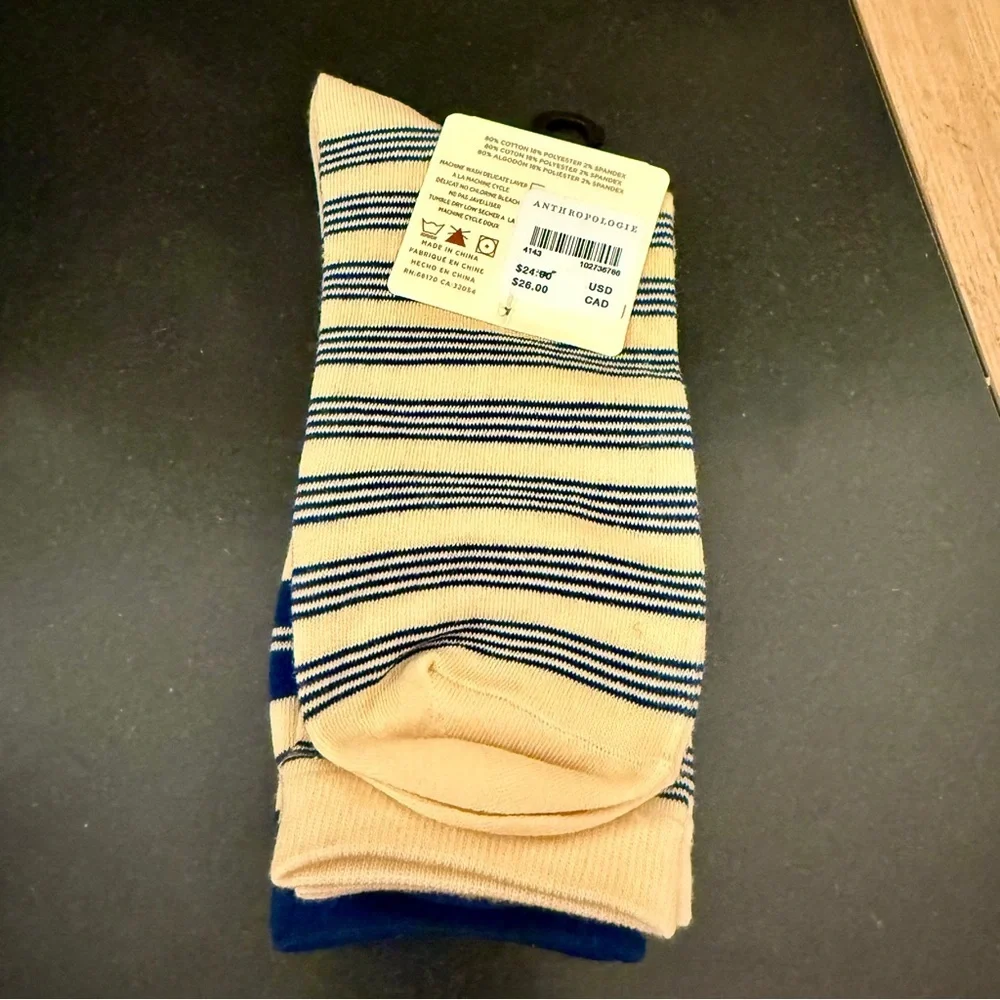 Anthropologie striped crew